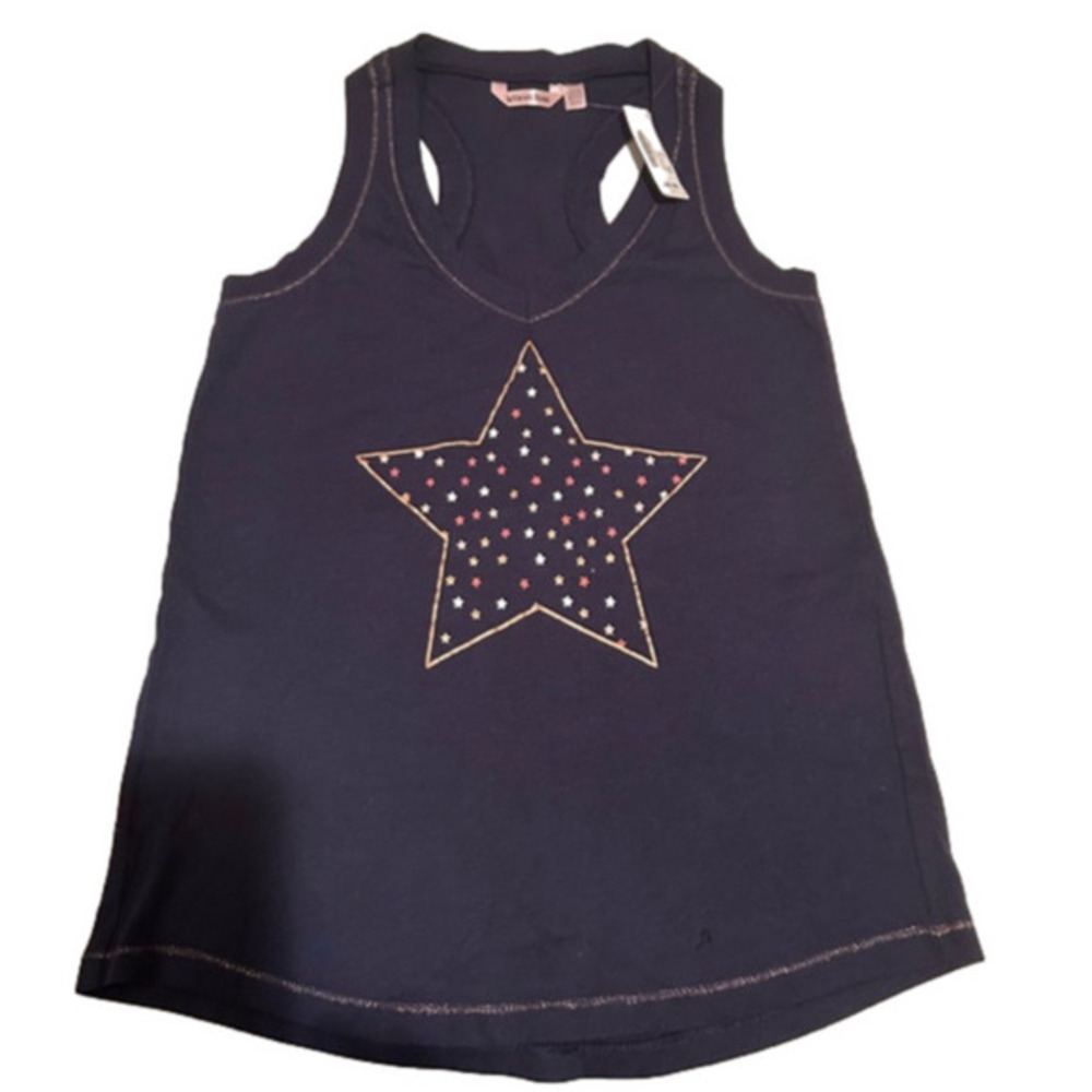 Brand New La Vie En Rose Navy Blue Muscle Tee  XS